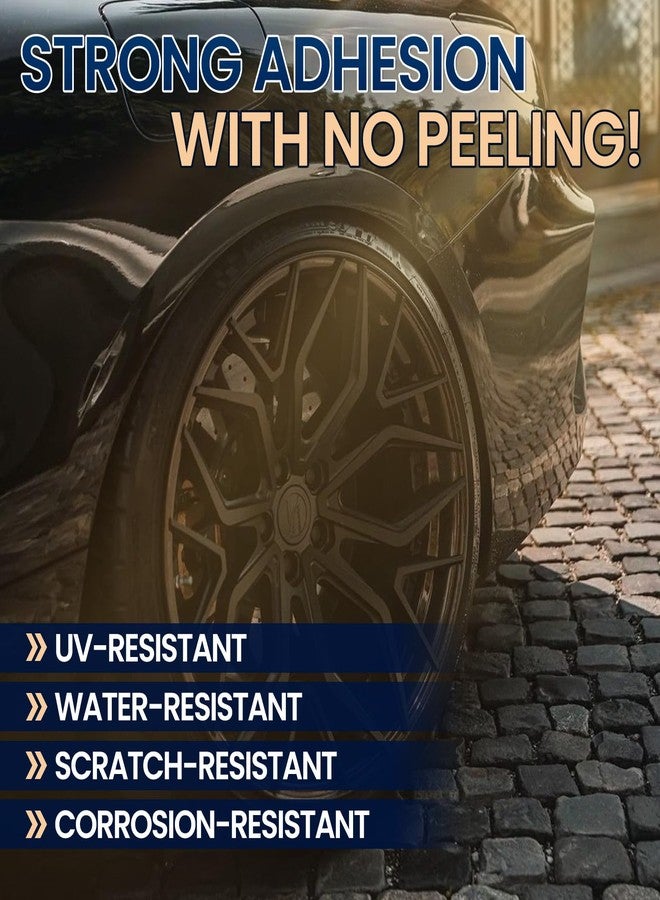 cocomfix طلاء أسود مطفي لإصلاح حواف العجلات، قلم طلاء أسود غير لامع لإصلاح خدوش حواف العجلات، طقم إصلاح خدوش عجلات السيارات المصنوعة من السبائك المعدنية والمينا، قلم طلاء أسود ساتان عالمي لإصلاح خدوش السيارات (1 أونصة سائلة) - Image 5